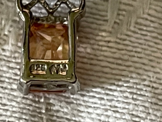 VTG Sterling Silver Posts Double Rectangular Crys… - image 4