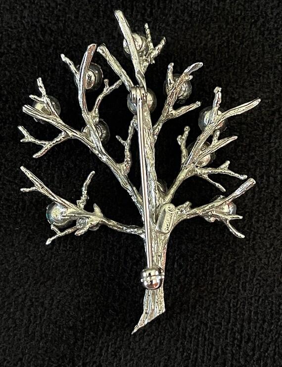 VTG  Sterling Birthstone Tree Pins (2) As Is, Mot… - image 4