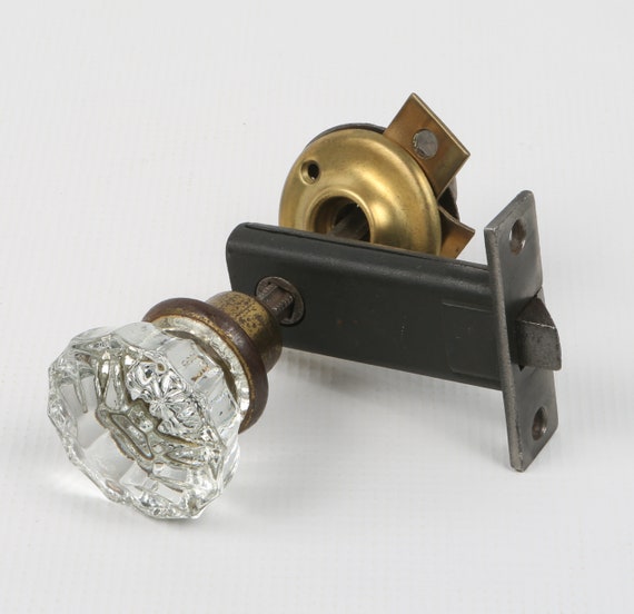 Glass Door Knob 10 Off Yale Knob With Steel Works Brass Etsy