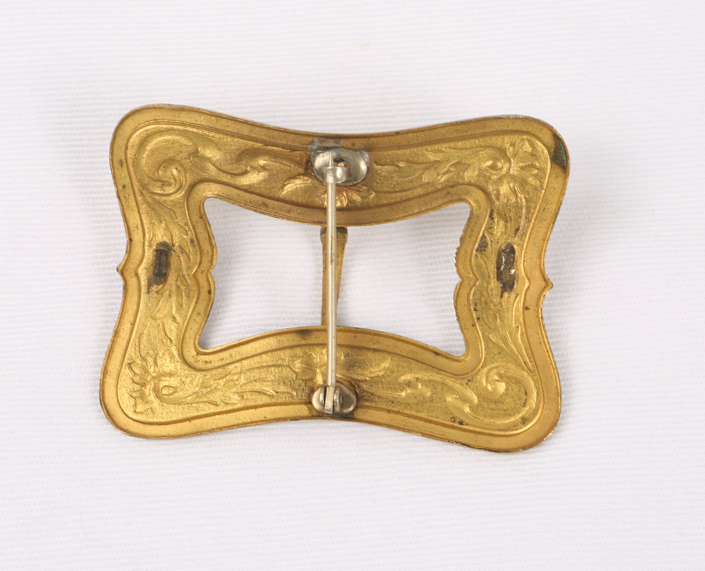 1800's Fancy Sash Buckle Art Nouveau Brass Sash Buckle Etsy UK