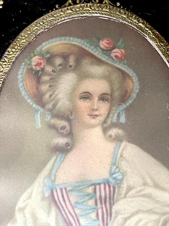 1940's-60's Ornate Jewelry Box, Victorian Lady  O… - image 2