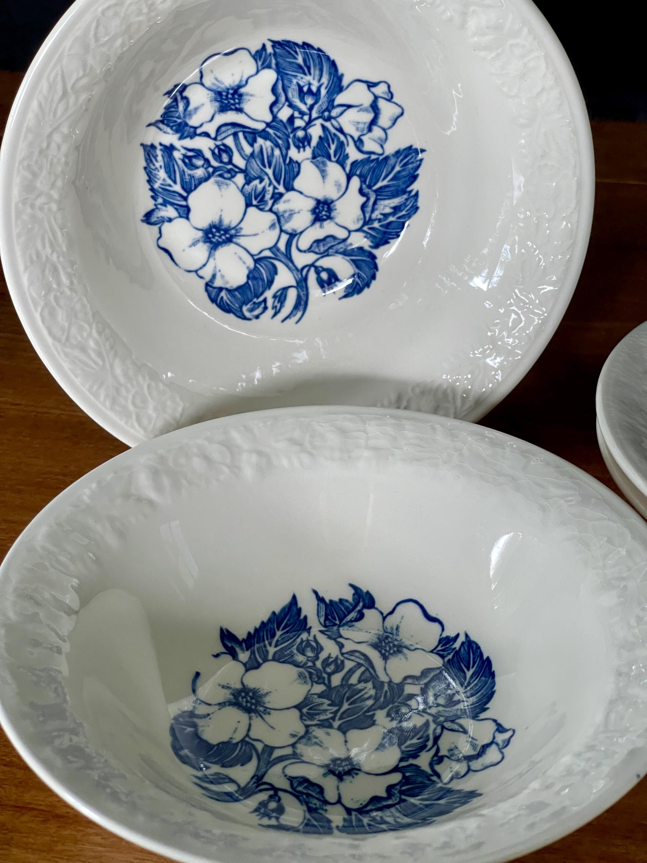 青いバラデザイン 食器セット Dishes Blue Roses - Etsy
