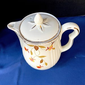1933-1976 HALL'S "Autumn Leaf", 9 Cup Coffee Pot, Light Wear to Gold Trim, NO Cracks or Chips, Heavy Earthenware