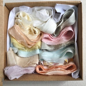 A box of silk ribbons perfect for crafters, florists, dollmakers, weavers, silk embroidery, jewellery making, bracelets and buttonholes image 3