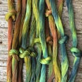 NEW Size 12 green and brown perle cotton, hand dyed threads for embroidery, hand stitching, visible mending, hand quilting, hand appliqué product logo