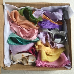 A box of silk ribbons perfect for crafters, florists, dollmakers, weavers, silk embroidery, jewellery making, bracelets and buttonholes image 2