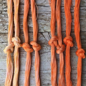 Größe 8, Orange & Apricot perle Baumwolle, für handgefärbte Fadenstickerei, Handnähen, sichtbares Ausbessern, Handquilten, Nadelspitze