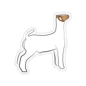 Show Goat Die-Cut Sticker: Water-Resistant Livestock Decal