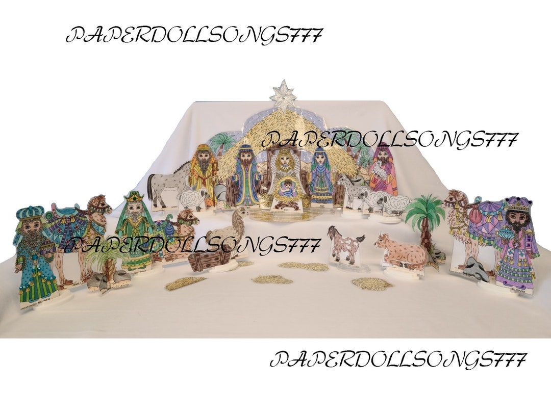 Nativity, Paper Dolls, Printable, Coloring, Handmade, Dolls, Toys ...