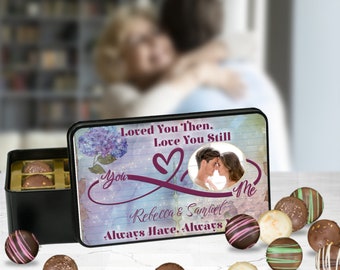 Boîte de chocolat personnalisée Still Love You - Truffes au chocolat faites à la main - Cadeau en chocolat pour femme - Cadeau pour petite amie - Cadeau anniversaire