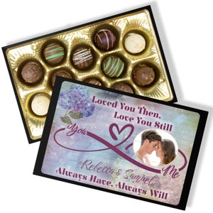 Scatola di cioccolato personalizzata Still Love You - Tartufi di cioccolato fatti a mano - Regalo di cioccolato per moglie - Regalo per fidanzata - Regalo di anniversario