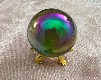 Small gold turtle sphere stand