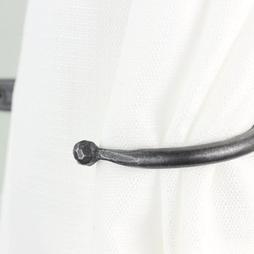 Rustic Flower Curtain Tie Back Holdbacks Iron Window Etsy