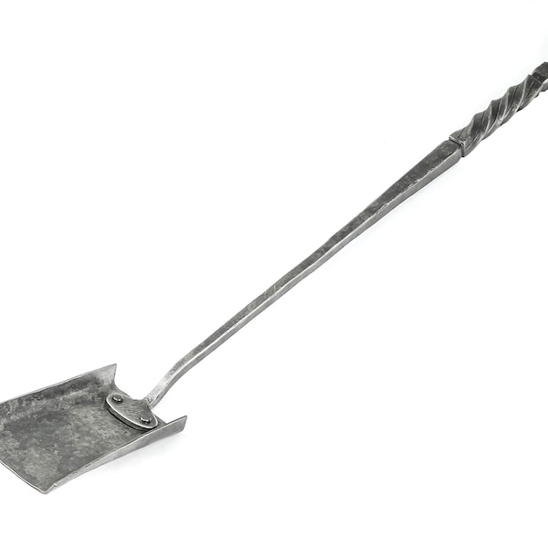 Hand Forged Fireplace Shovel, Classic Style | Hammered Metal Wood Stove Shovel | 30"