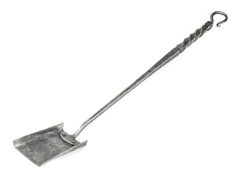 Hand Forged Fireplace Shovel, Classic Style | Hammered Metal Wood Stove Shovel | 30"