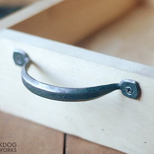 Rustic Handle | Cabinet Hardware, Hand Forged Iron Drawer Pull | One Handle