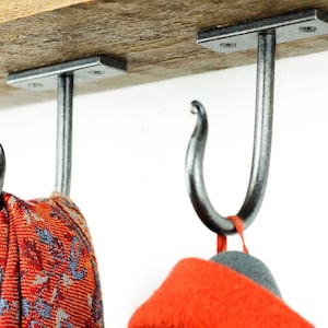 Ceiling Hook | One Classic Style Undermount hook | Hand Forged under cabinet hook | Rustic Modern Style | Hanging Plant Hook