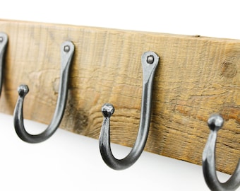 Hand Forged Iron Wall Hook | Rustic Coat Hanger | Ball Style