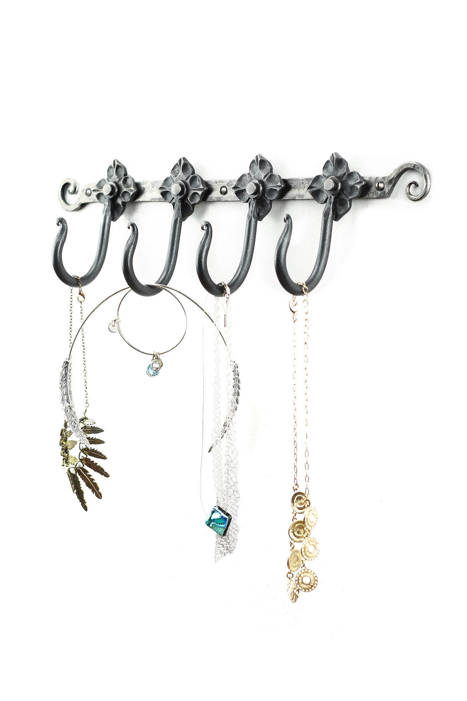 Rustic Flower Coat Rack 18 Decorative Coat Hanger Etsy