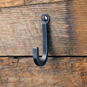 Hand Forged Square Metal Key Hook | Rustic Wall Mount - Etsy