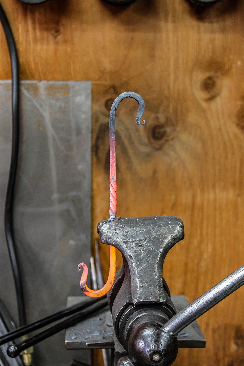 S Hook Square Twisted Hand Metal S Hook Blacksmith Etsy