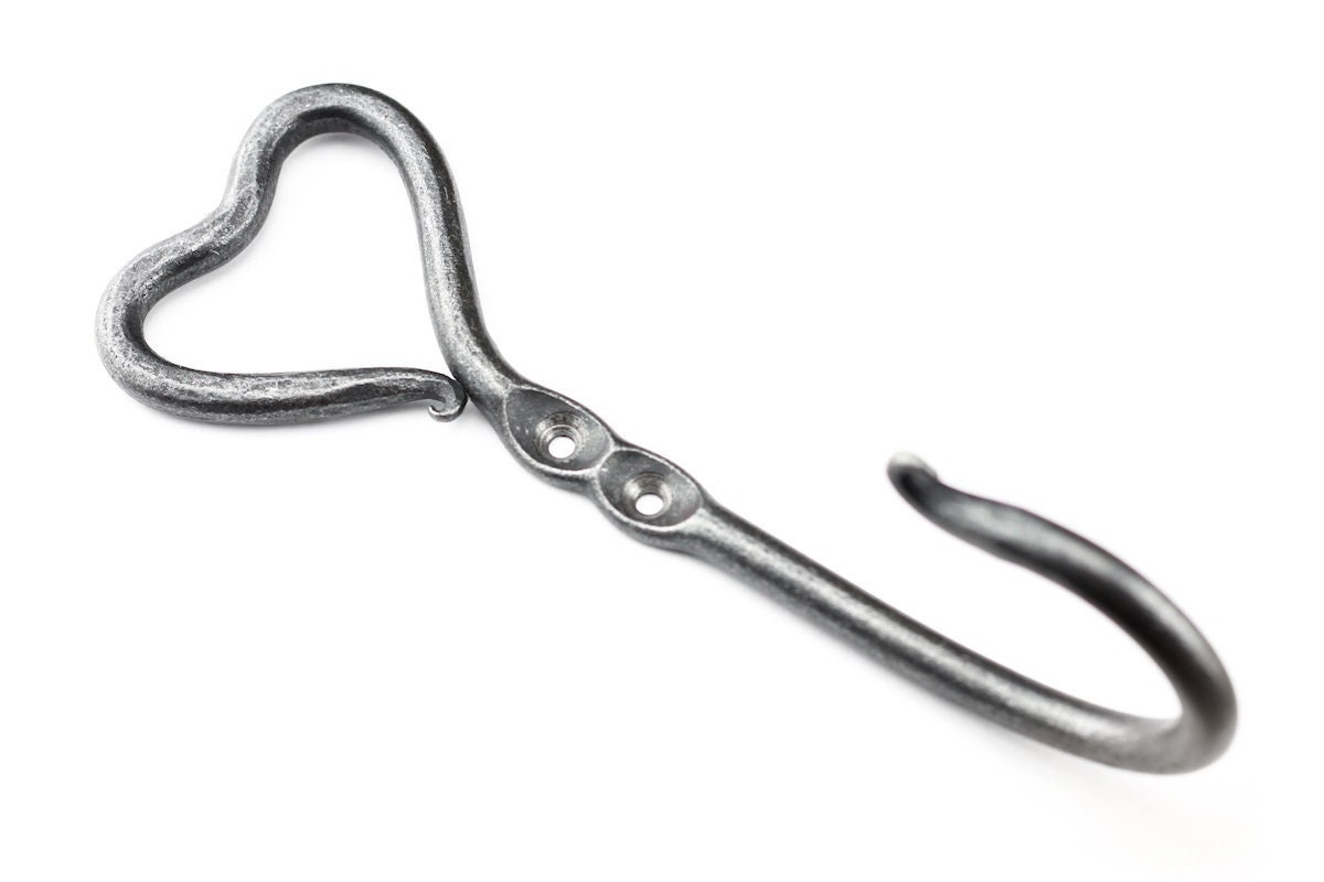 Heart Wall Hook Coat Hook Hand Iron Wall Decor Etsy