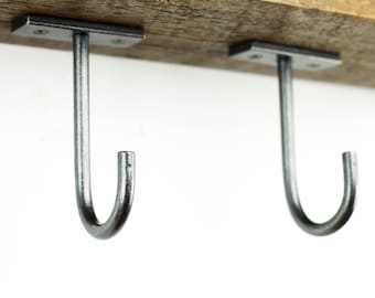 Forged Ceiling Hook | One Undermount Cabinet Hook | Chandelier Hook | Modern Rustic Decor