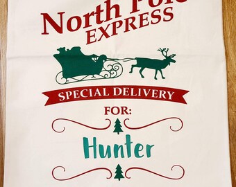 Personalized Santa sack, Santa bag, Santa delivery bag, Christmas gift, Santa sack, Christmas, Santa bag.