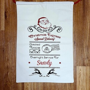 Personalized Santa Sacks, Santa Bag, Santa Delivery Bag, Christmas Gift, Santa Sack, Christmas Santa Bag