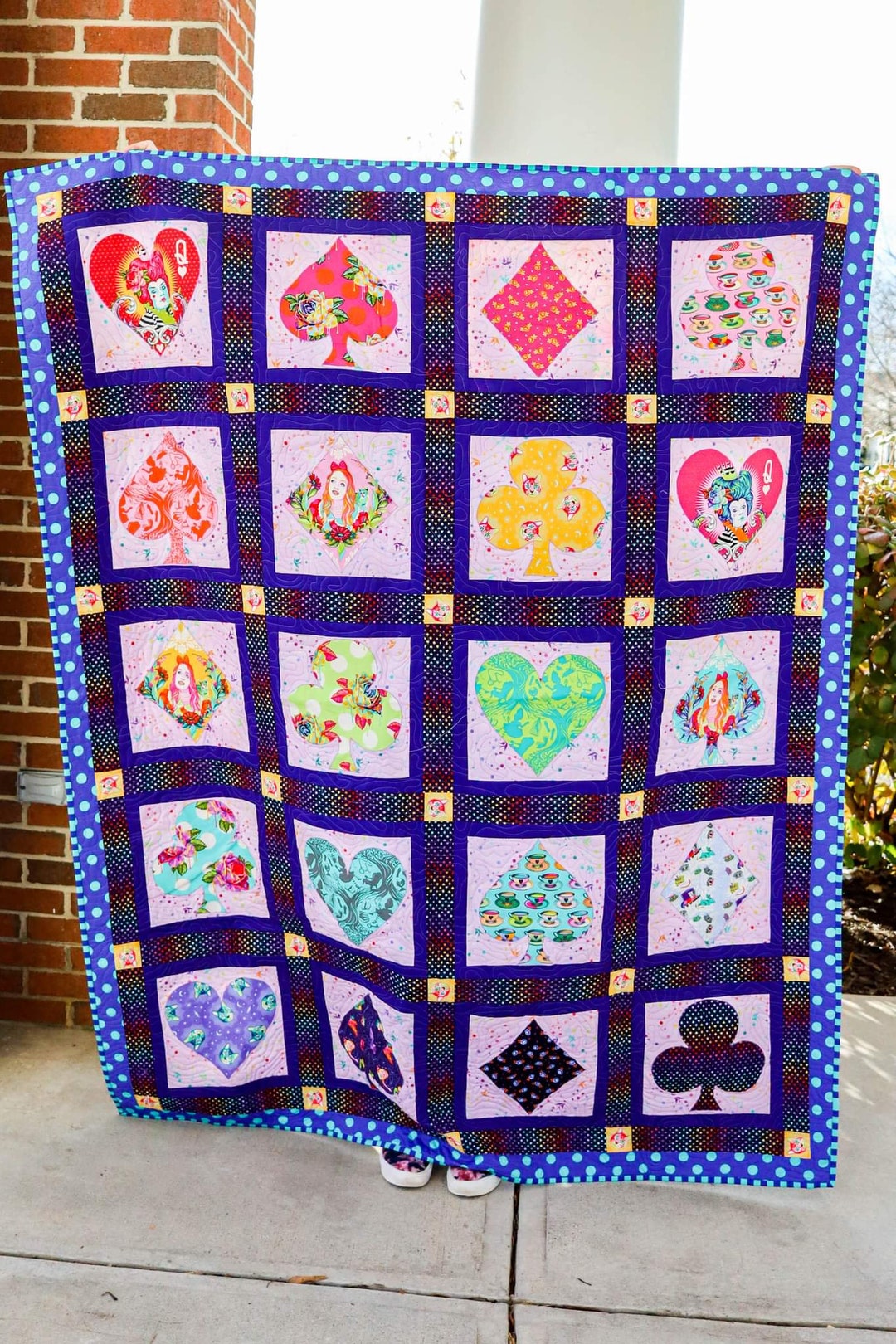 Homemade Quilt, Tula Pink Quilt, Completed Quilt, Finished Quilt, Alice