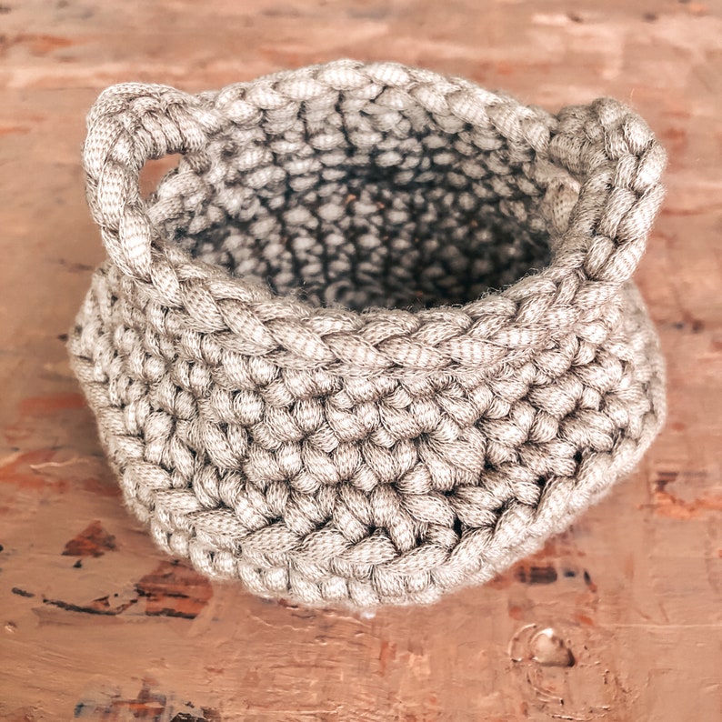 Crochet Pattern Mini Seagrass Belly Basket Etsy