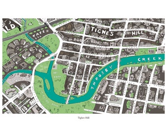 Tighes Hill Illustrated Map A4 +