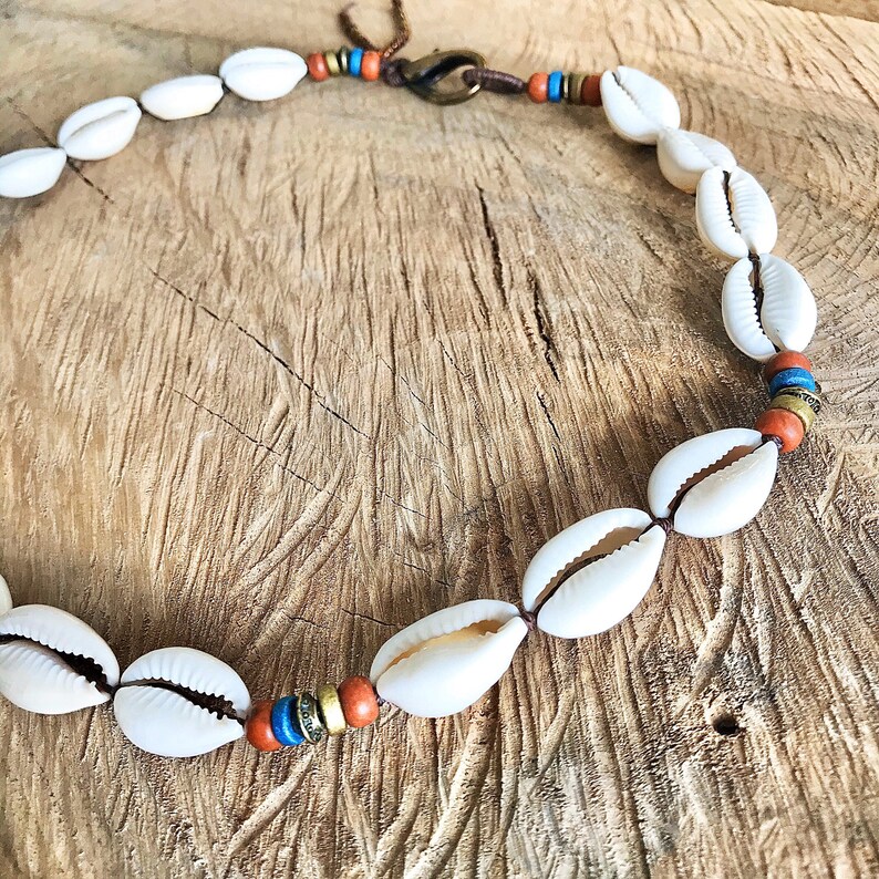 Shell Necklace Men Women Choker Cowrie Shell Necklace Seashell Etsy