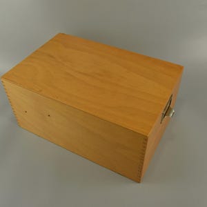 Grote oude vintage houten kaartenbak / A5 | Duitsland
