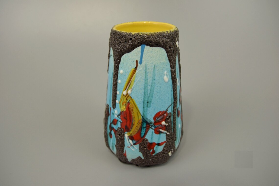 Vintage Vase / Art Pottery / Aquarium fish Tank / Fishes Etsy