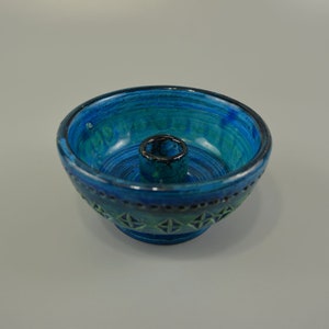 Vintage candle holder / Bitossi / Rimini Blue / Aldo Londi / 734 | Italy | 60s