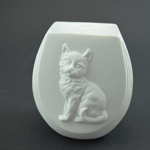 Vintage bisque porcelain candle holder white by AK Kaiser, design M. Frey, West Germany, 70s