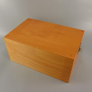 Grote oude vintage houten kaartenbak / A5 | Duitsland