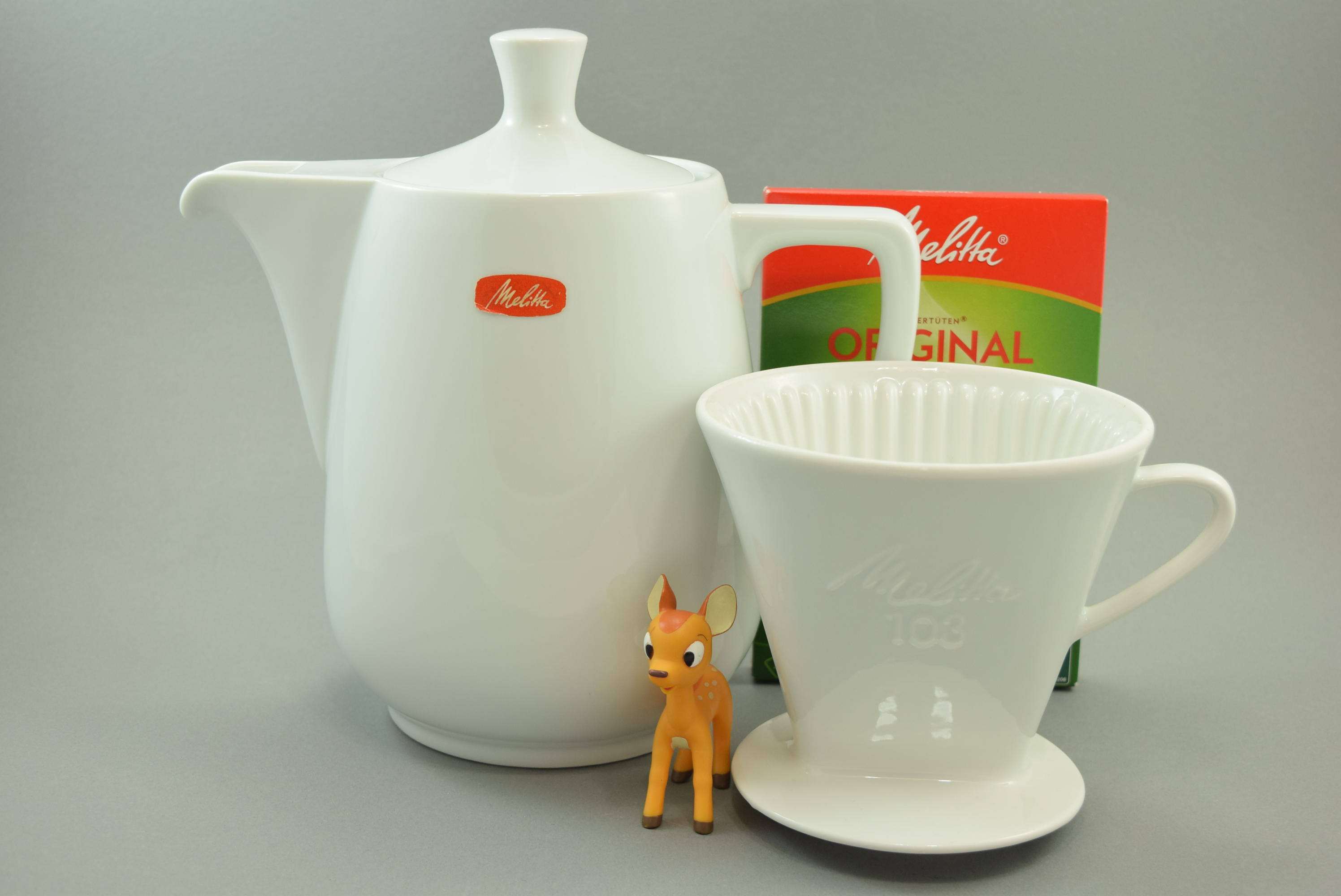 Melitta Porzellan-Filter & Kanne Set – Schwarz, Für Pour-Over-Kaffee, 0,6 L, Manuelle Zubereitung