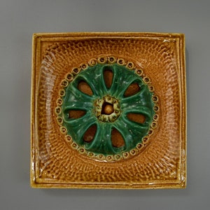 Vintage wall plate / wall tile | West German Pottery | 60s