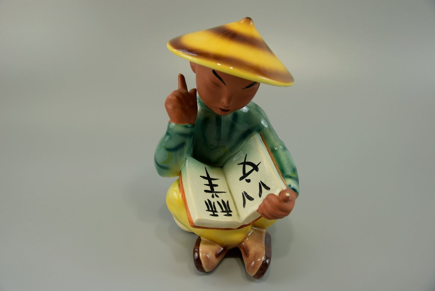 Vintage Figurine (reading Chinese) / Gmundner Keramik / Carli
