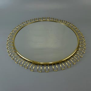 Original round vintage wall mirror / hall mirror / mid century / Lenz | Germany | 60s