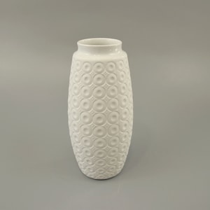 Vintage op art bisque porcelain vase / Edelstein Bavaria | Germany | 70s