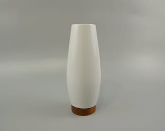 Kutani Ware Porcelain Vase: Ash Glaze, Gold Leaf Ikebana by