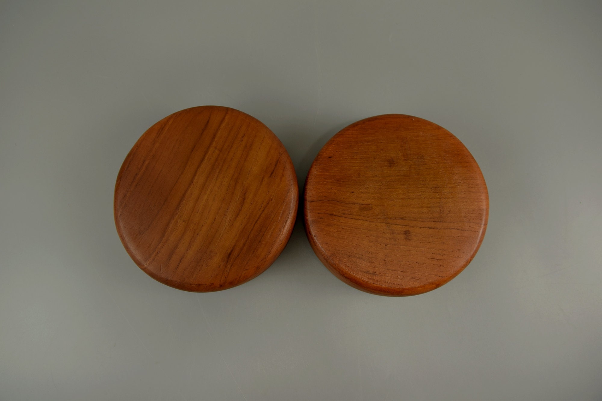 ヴィンテージチーク木製ボウルセット（2個）、ボウル、ミッド