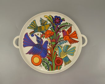 Villeroy et Boch Acapulco Christine Reuter, assiette à gâteau XL, plateau en porcelaine avec poignées, grande assiette, vitro porcelaine