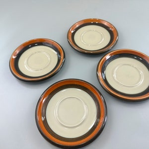 Rörstrand Annika set of 4 saucers, Design 1972 Marianne Westman, Sweden, scandinavian design, 70s design