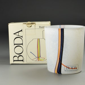 Miniatur Vase by Bertil Vallien for Kosta Boda, Rainbow Edition, 48226, signed, Label