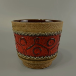 Vintage planter / Carstens Tönnieshof / red | West German Pottery | 60s