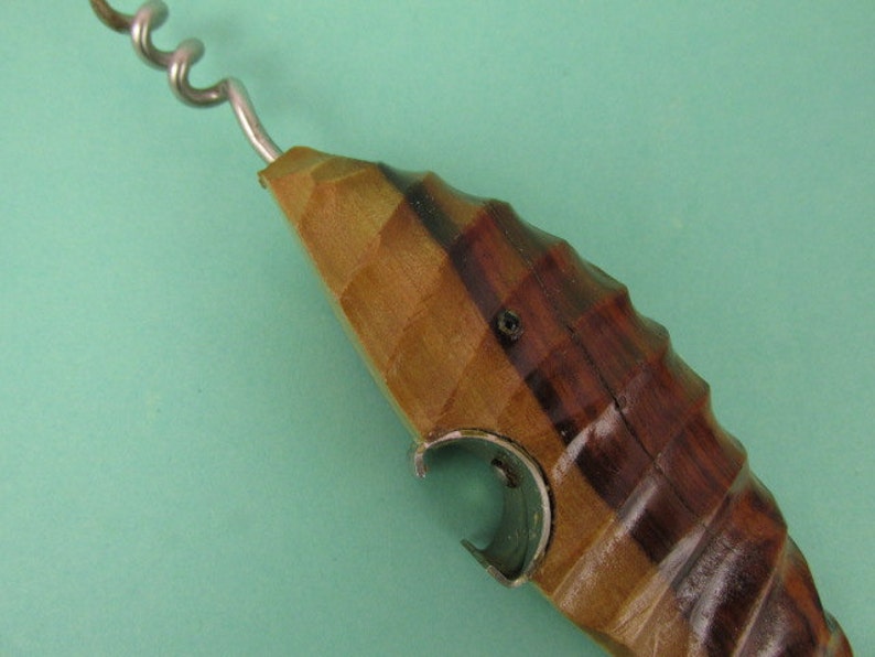 Vintage shark fish narwhale bottle opener cork screw East German whimsical quirky SALE